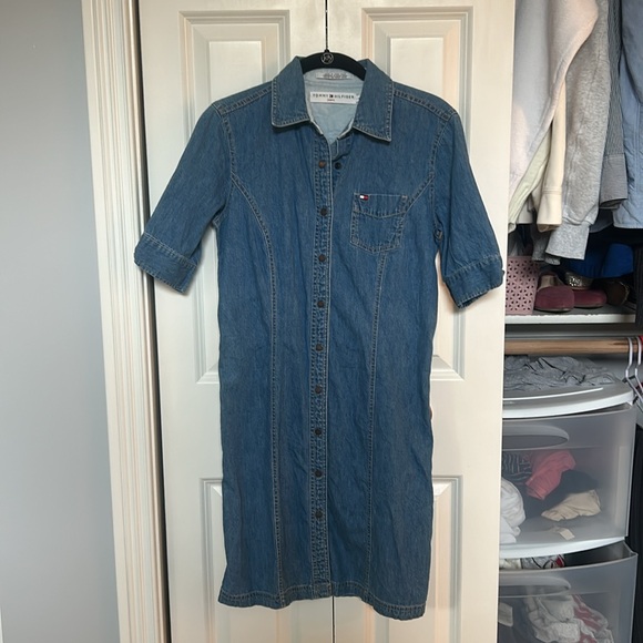 Vintage Tommy Hilfiger Jean Dress Size 4 - Picture 3 of 7